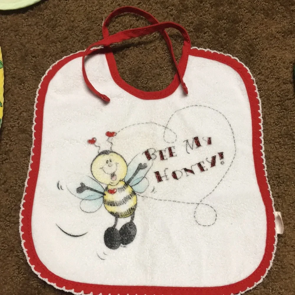 bibs & bowls for baby-5 holiday bibs & bowls-2 with tops, 1 Tinkerbell